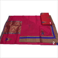 Ladies Fancy Chanderi Silk Work Saree