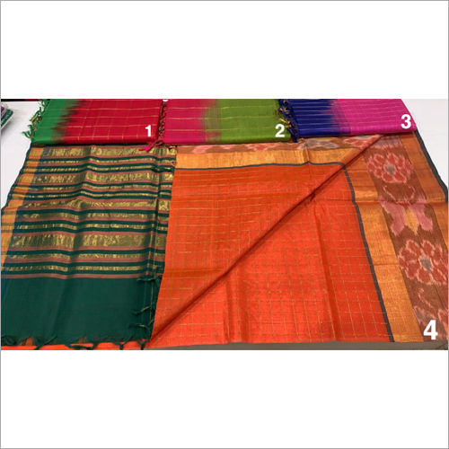 Casual Ladies Pure Mangalgiri Silk Work Saree