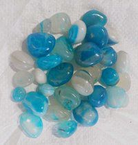 premium quality high polished Blue onyx Pebbles Stone 20-30 mm interior decoration colour stone