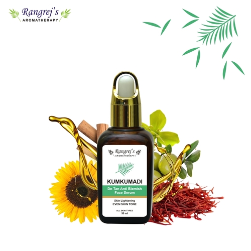 Rangrej's Aromatherapy Kumkumadi De-tan Anti Blemish Face Serum,skin Lightening & Even Skin Tone,all Skin Types  (50 Ml)