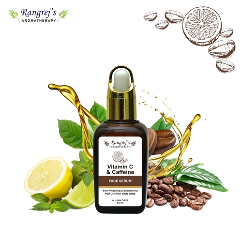 Rangrej's Aromatherapy Vitamin C & Caffeine Face Serum For Skin Whitening And Uneven Skin Tone  (50 Ml)