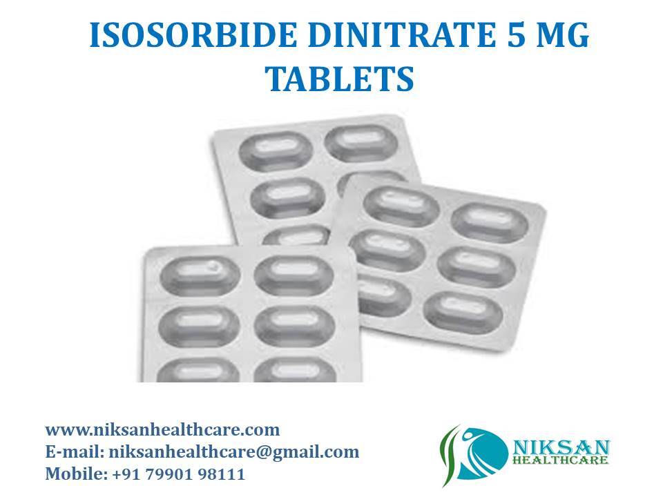 ISOSORBIDE DINITRATE 5 MG TABLETS