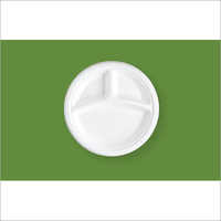 9'' 3 Compartment Round Plate Bagasse