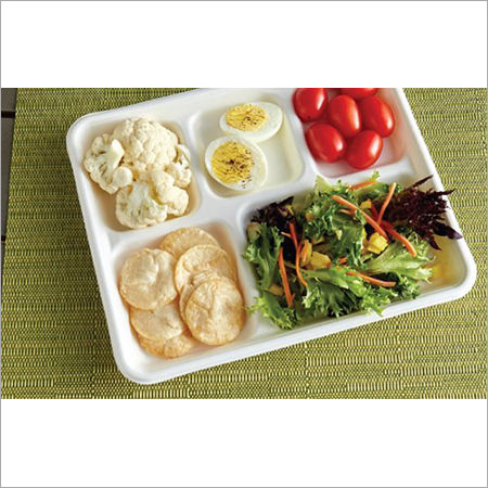 5 Compartment Bio Degradable Bagasse Tray Food Safety Grade: Yes