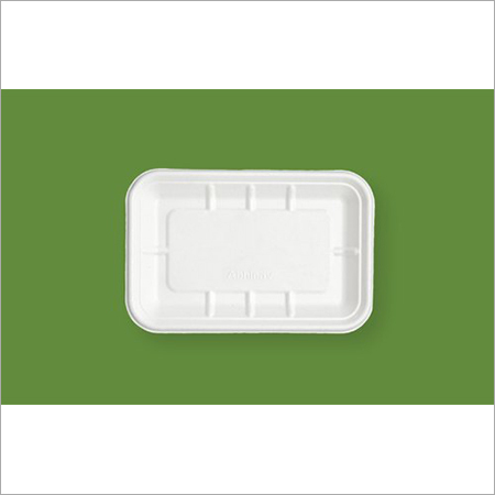 2D Rectangular Bagasse Tray Food Safety Grade: Yes