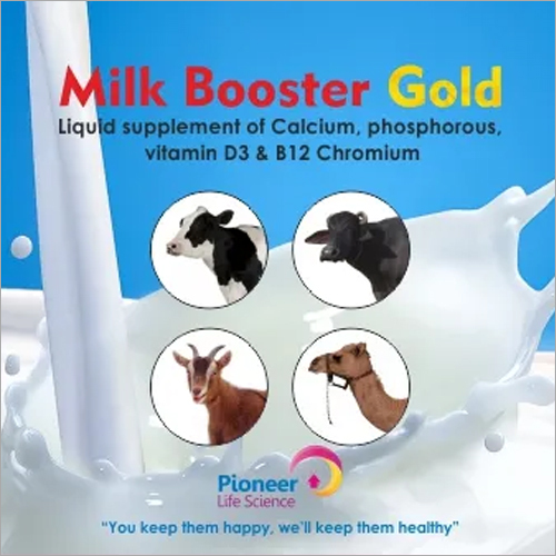 Milk Booster Gold Liquid Supplement Of Calcium Phosphorous Vitamin D3  B12 Chromium