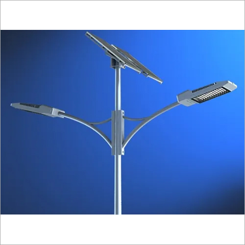 Mild Steel Double Arm Solar Street Light Pole