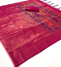 Pure Soft Silk Meenakari Pallu