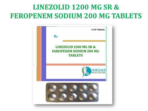 Linezolid 1200 Mg Sr & Faropenem Sodium 200 Mg Tablets General Medicines
