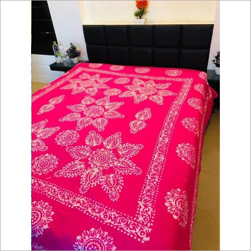 Fancy Cotton Pink Double Bed Sheet Set - 100% Cotton, Full Size, Multicolor | Washable, Printed Pattern for Home and Hotel Use