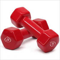 Vinyl Dumbbells - Vinyl Coated Steel, 5 Lbs Hexagonal Shape | Ergonomic Handle, Red Color, Various Weights