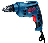 Bosch Gbm-10 Re Rotary Drill Machine - Hard Plastic, Medium Size, Blue And Black | 600w Power Input, Electronic Control, Metal Keyless Chuck, Precision Drilling Up To 10mm In Steel