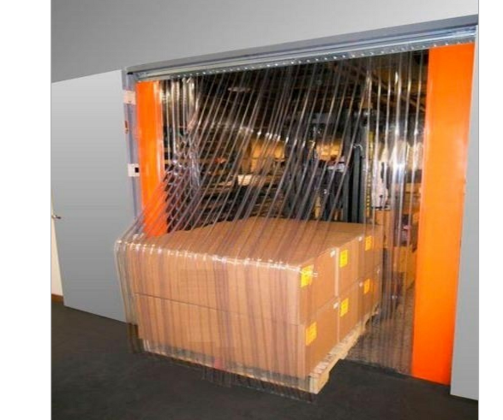 Clear View Double Ribbed Pvc Strip Curtain - Color: Transparent