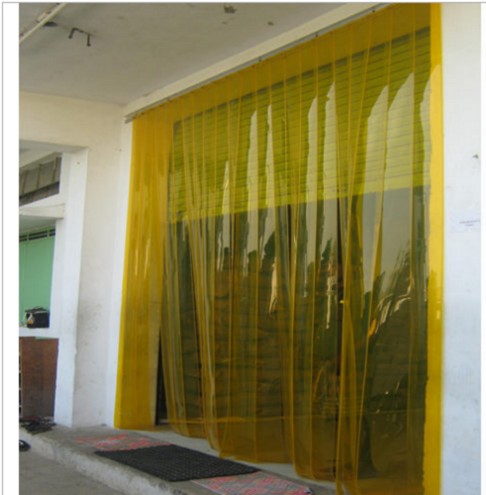 Clear View Polyvinyl Chloride Strip Curtain - Color: Transparent