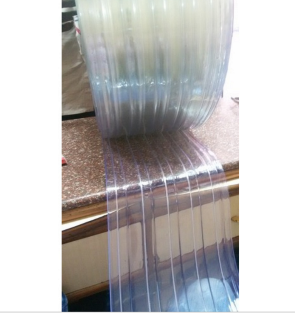 Clear View Pvc Strip Polar Curtain - Color: Transparent