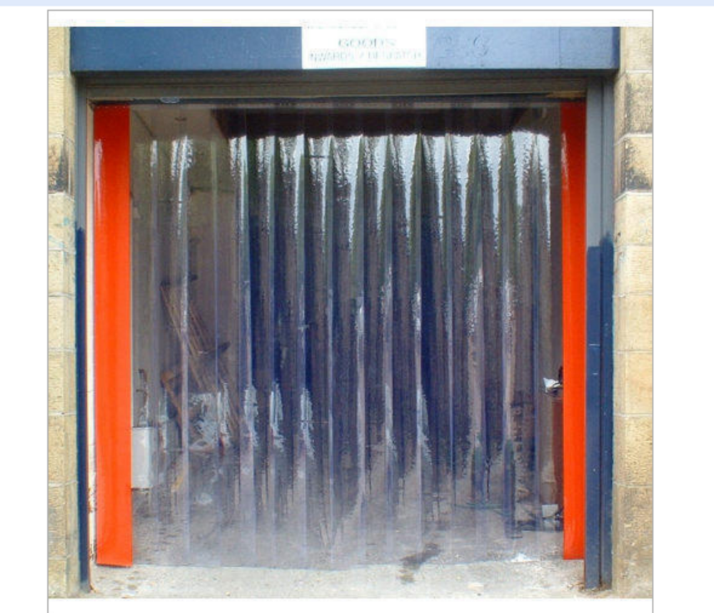 Clear View Sliding Pvc Strip Curtain - Color: Transparent