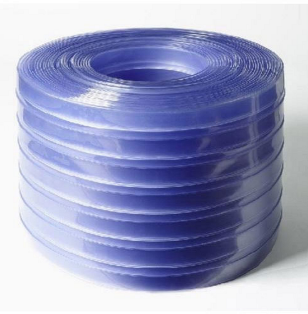 Clear View Ribbed Pvc Strip Curtain - Color: Transparent