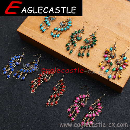 Party Accessories / Ladies Beautiful Earrings / Sliver Accessories / Fashion Jewelry /National Style Earrings / Retro Earrings / Garment Accessory By EAGLECASTLE CO., LTD.