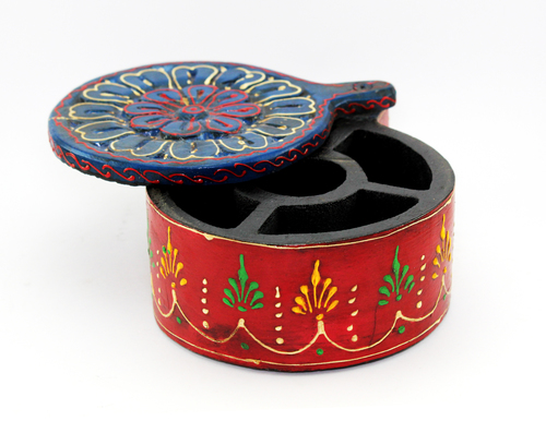 Wooden Handicraft Spice Box Small