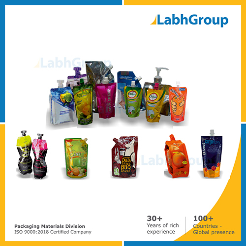 Printed Spout Packaging Pouches By LABH PROJECTS PVT. LTD.