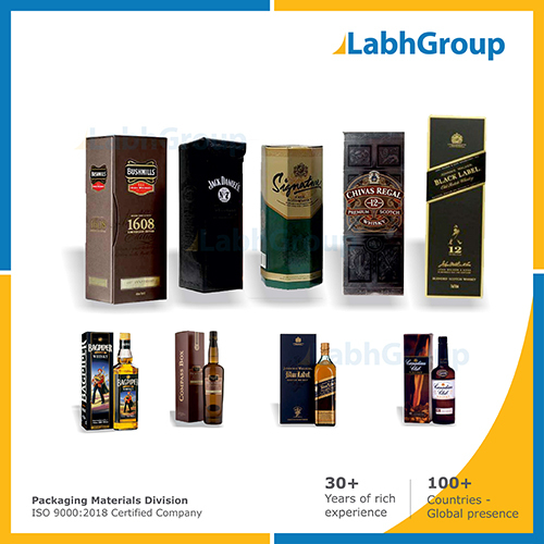 Printed Folding Carton Box For Alcoholic Drinks Packaging