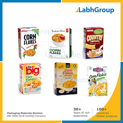 Printed Folding Carton Box For Corn Flakes Packaging