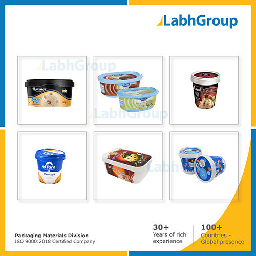 In Mould Labeling Iml Container For Ice-cream Packaging