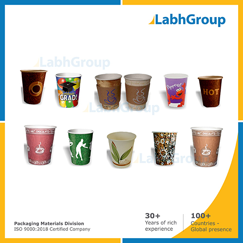 Printed Pe Coated Paper Cups For Tea By LABH PROJECTS PVT. LTD.
