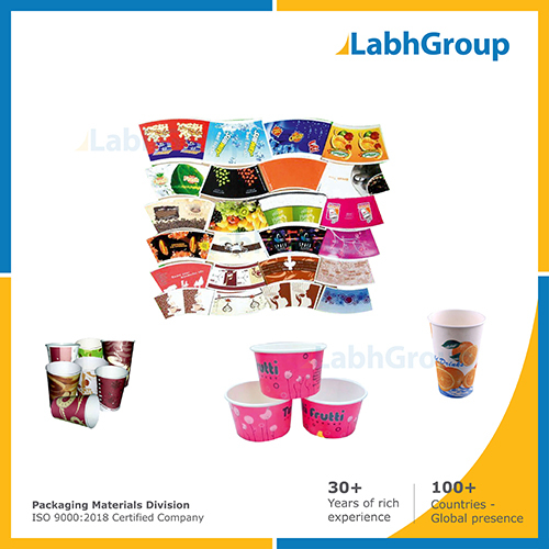 Printed Pe Coated Die Cut Fan Paper Cups