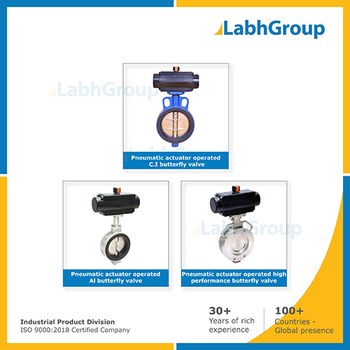 Pneumatic Actuator Operated Butterfly Valve