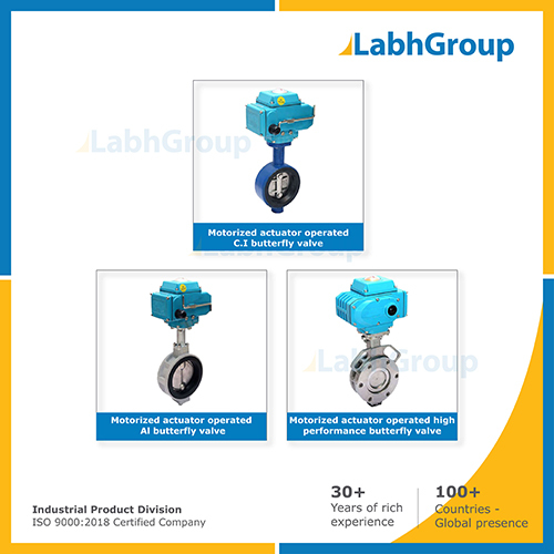 Electrical Motorized Actuator Operated Butterfly Valve By LABH PROJECTS PVT. LTD.