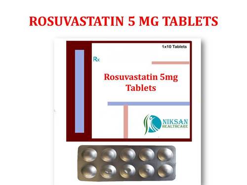 ROSUVASTATIN 5 MG Tablets - AluAlu & PVC Blister Pack, 24 Months Shelf Life | Cholesterol Reduction, Improved Lipid Profile, Cardiovascular Health