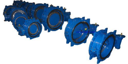 Blue As Standard Double Eccentric Butterfly Valves