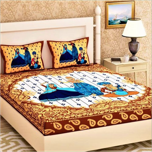 Multicolor Jaipuri Figure Print Bedsheet