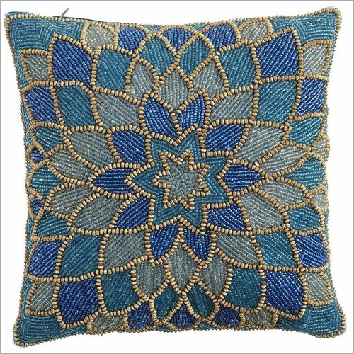 Beaded Cushion Cover Dimensions: 16*16 Millimeter (Mm)