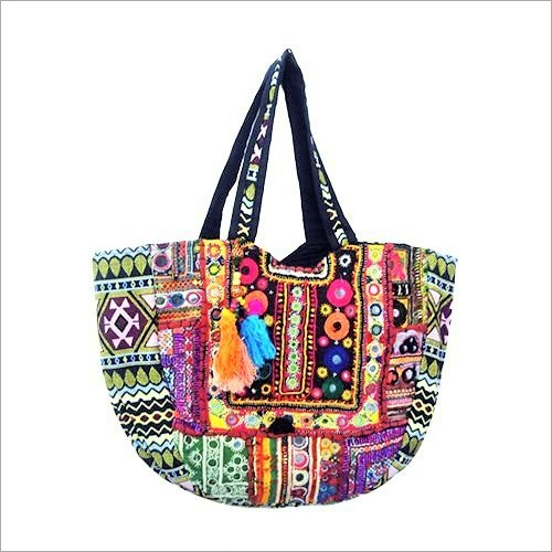 Multicolor Jari Embroidery Hand Bag