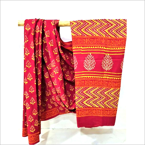 Printed Khadi Cotton Block Saree