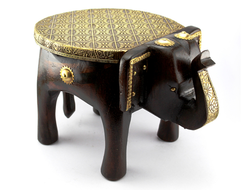 Wooden Handicraft Elephant Stool