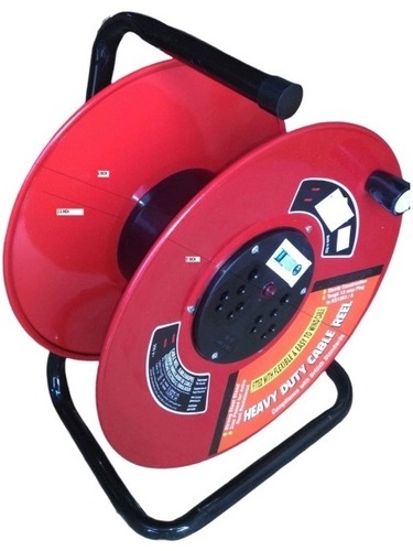 Red Brillant Extension Cable Reel 2 Socket 6A/16Amp