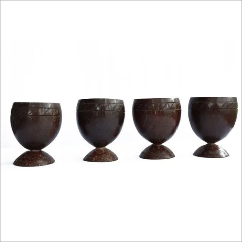 Coconut Shell Cup - Solid Construction, Different Sizes Available | Long Service Life for Everyday Household Use