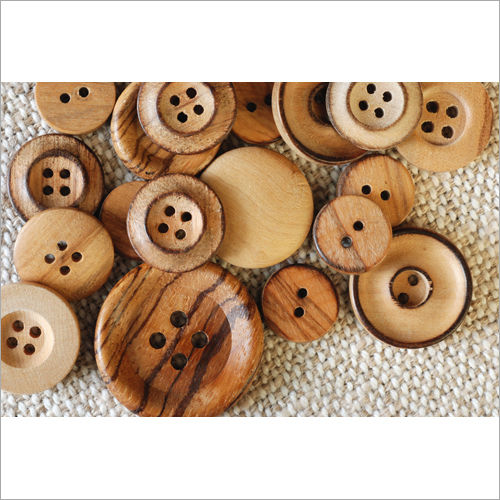 Round Wooden Button