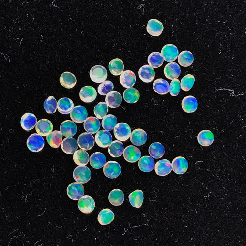4mm Natural Ethiopian Opal Faceted Round Cut Loose Gemstones
