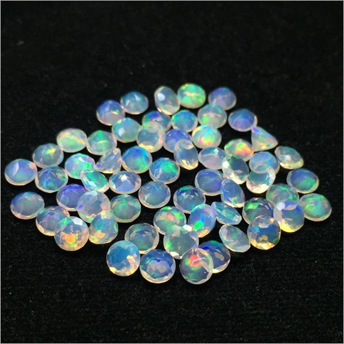 6mm Natural Ethiopian Opal Faceted Round Cut Loose Gemstones