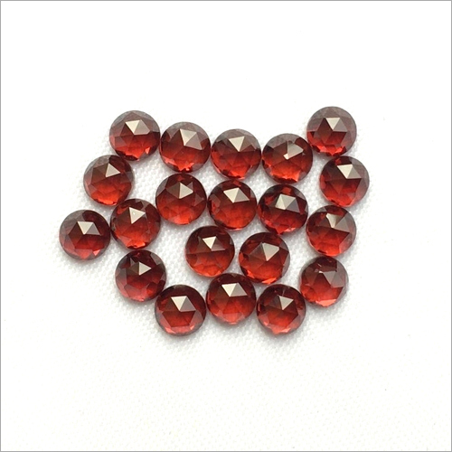 4mm Natural Garnet Rose Cut Round Cabochons Loose Gemstones