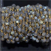 Natural Labradorite Gemstone Beads Handmade Beaded Rosary Chains