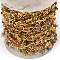 Natural Multi Tourmaline Gemstone Beads Manufacturer Rosary Chains