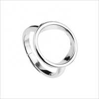 925 Sterling Silver Handmade Cut Out Circle Midi Boho Style Stacking Band