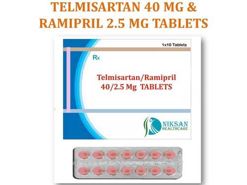 Telmisartan 40 Mg & Ramipril 2.5 Mg Tablets General Medicines