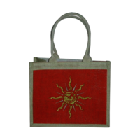 PP Laminated Jute Tote Bag With Padded Rope Handle