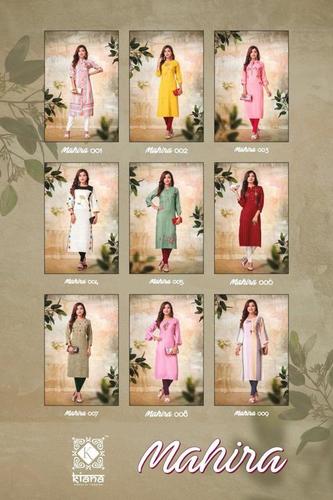 Mahira Rayon Lurex Kurtis Set - Rayon Lurex, Viscous Liner, Cotton Slub, Embroidered, Available Sizes M-XXL, 46 Inches Length | Washable, Printed Pattern, Designed for Ladies, Suitable for All Seasons
